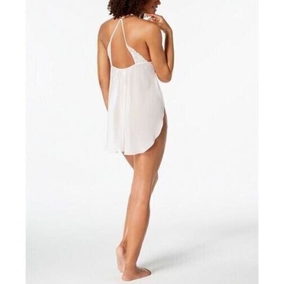 Linea Donatella Womens Sz L Ivory Juliet Lace-Trimmed Chemise Lingerie Nightgown - Picture 3 of 13